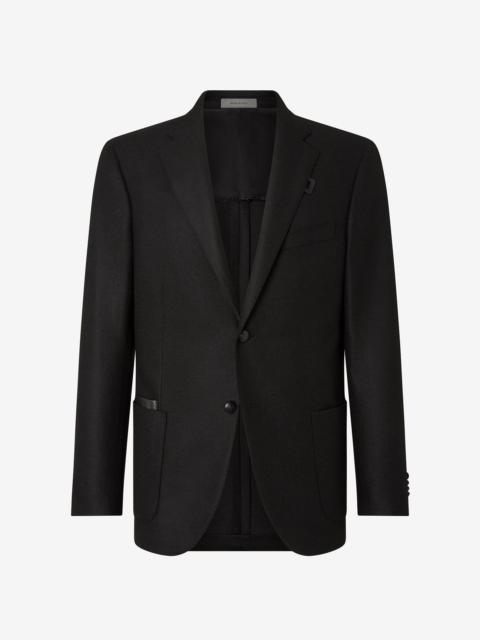 CORNELIANI Black soft wool and cashmere twill jacket