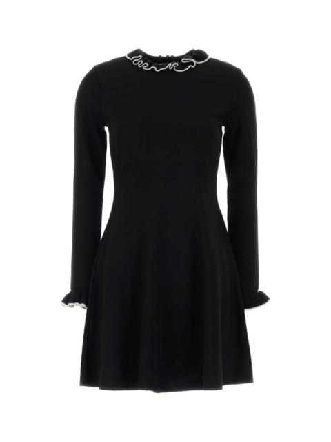 Valentino Valentino Garavani Women Black Viscose Blend Mini Dress