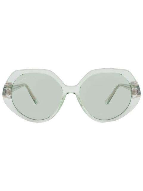 FERRAGAMO Ferragamo Green Geometric Ladies Sunglasses SF1084S 341 58