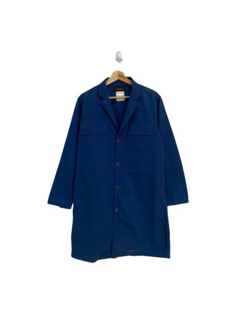 Other Designers Vintage French Workwear Linen Chore Jacket Indigo