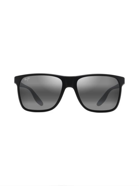 Maui Jim Maui Jim Pailolo 58mm PolarizedPlus2® Rectangular Sunglasses in Black at Nordstrom