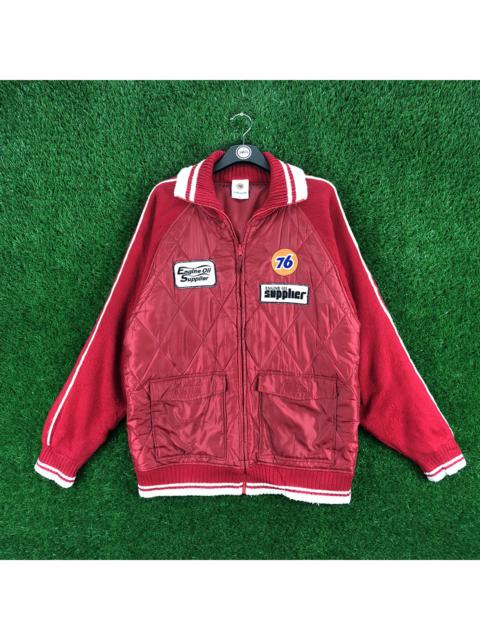 Other Designers Vintage - Vintage 76 Lubricants Quilted Puffer Zipper Jacket