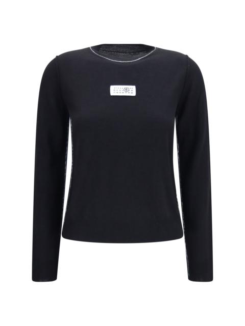MM6 Maison Margiela Mm6 Wool-blend Knitwear T-shirt Black Women