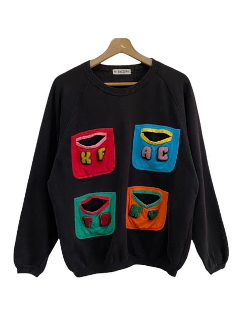 Other Designers Vintage - 🔥K-FACTORY FOUR POCKET PATCHWORK PADDED ELBOW SWEATSHIRT