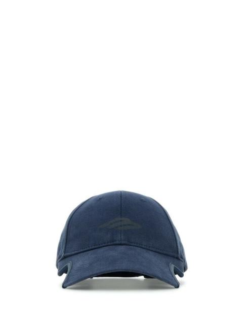 Balenciaga Women Blue Drill 3B Stencil Baseball Cap