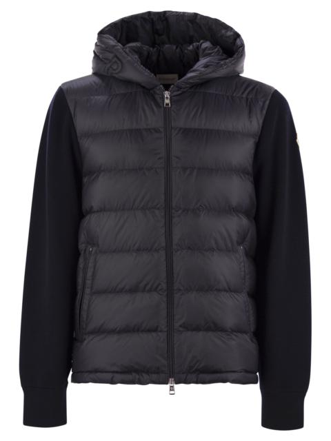 Moncler Moncler Men Padded Wool Sweatshirt With Hood And Zip