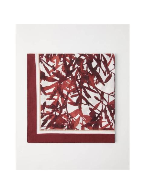 Brunello Cucinelli Brunello Cucinelli Women'S Bordeaux Printed Cotton Scarf