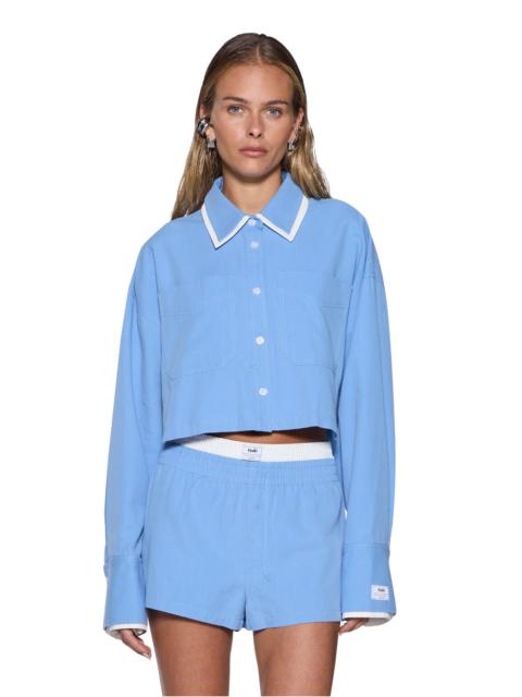 Ksubi BALTER LS SHIRT BRIGHT BLUE/WHITE