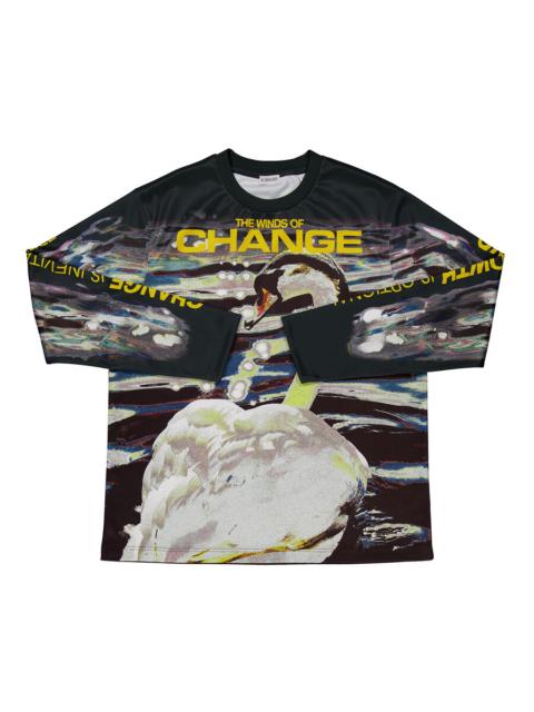 Burberry Burberry Swan-Print Long-Sleeved T-Shirt