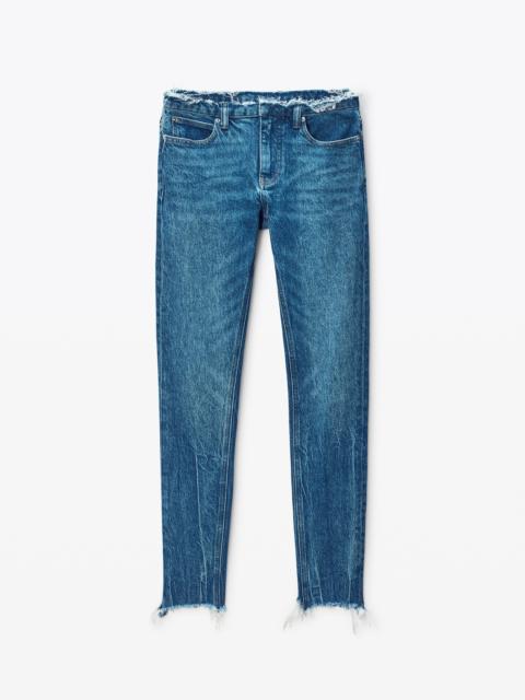 Alexander Wang deep blue pre-styled skinny jeans