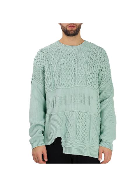 Ambush Ambush Men's Green Lily Patchwork Knit Crewneck Sweater