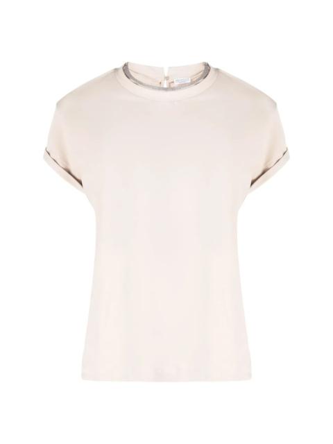 Brunello Cucinelli EMBROIDERED MONILI TEE