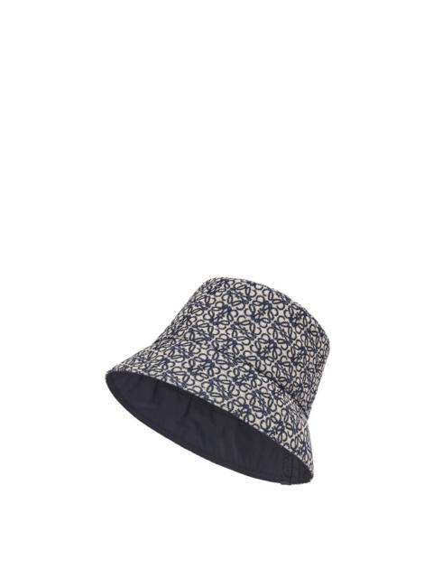 Reversible bucket hat in Anagram jacquard and nylon