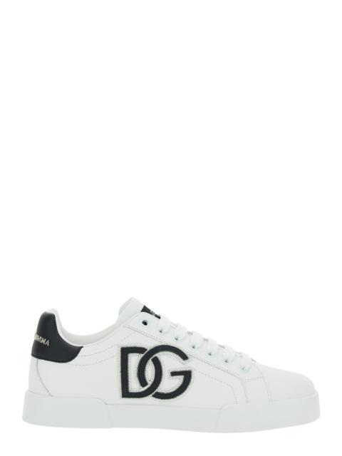 Dolce & Gabbana Dolce & Gabbana Women 'Portofino Light' White Sneakers With Embroidered Logo On The Side And Logo Pa
