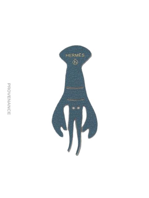 Hermès Hermes Lobster Bag Ribbon Charm - Teal Blue