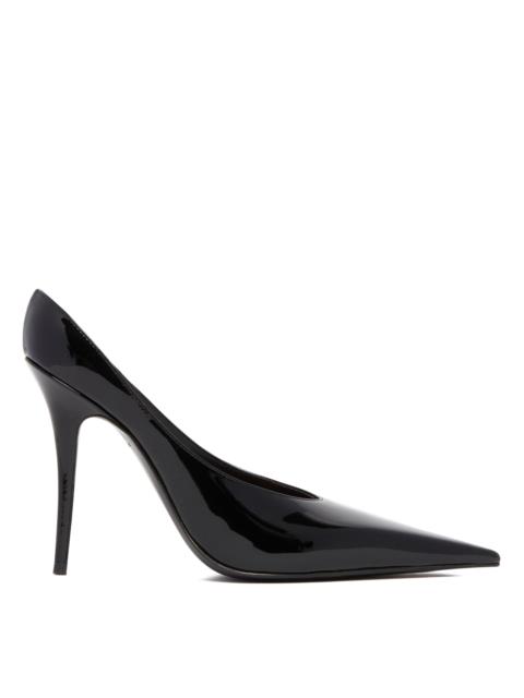 Amina Muaddi Black Anok Leather Mules