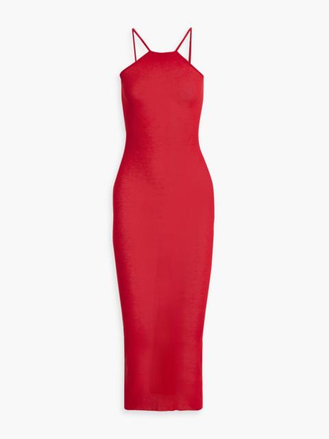 Rick Owens Skorpio ribbed-knit midi dress