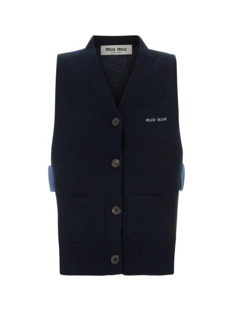 Miu Miu Midnight Blue Cashmere Vest