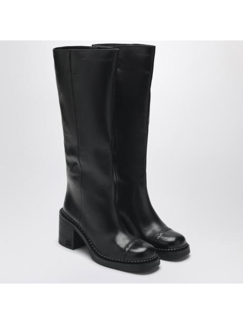 Miu Miu Miu Miu Black Leather Boots Women