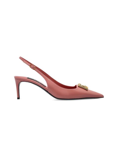 Dolce & Gabbana Dg Plaque Slingback Pumps