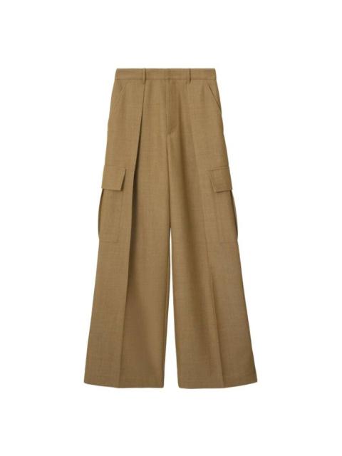 Burberry Burberry Wide-Leg Pleated Cargo Trousers