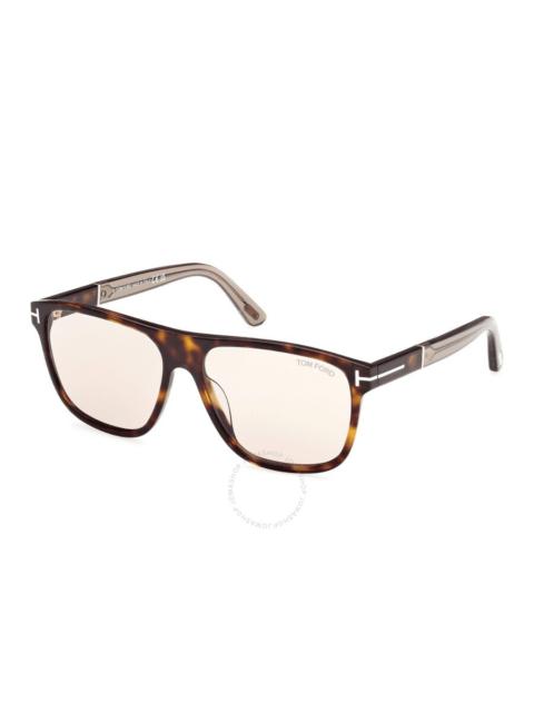 TOM FORD Tom Ford FRANCES Brown Square Men's Sunglasses FT1081 52E 58