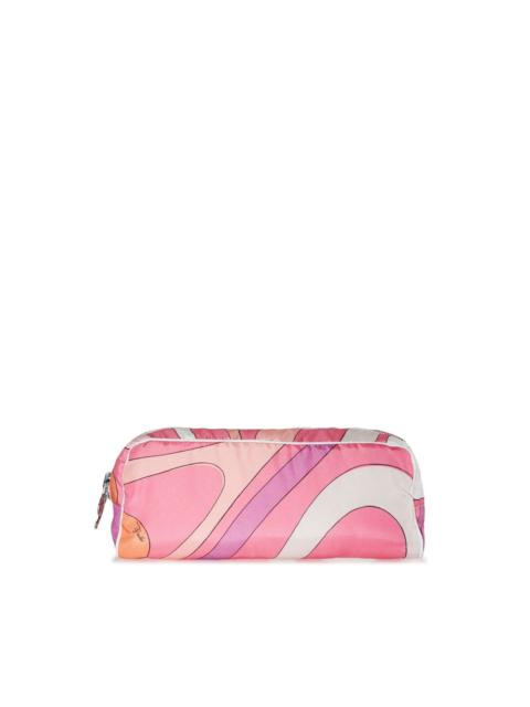 wave-print make-up bag