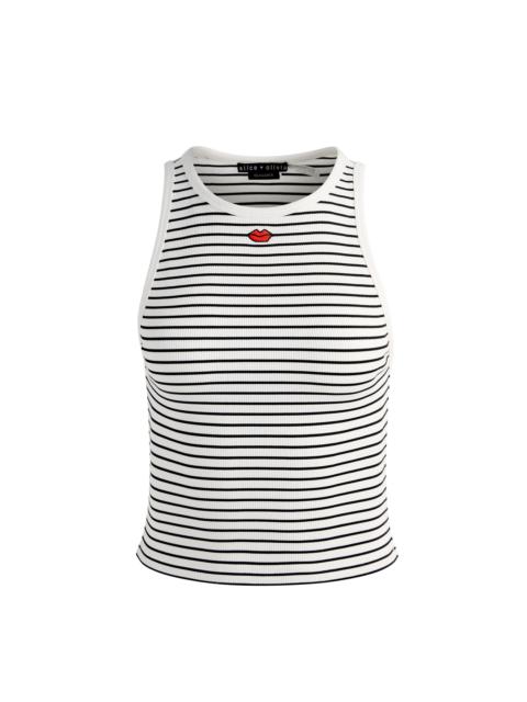 Alice + Olivia ALLEN EMBROIDERED TANK TOP