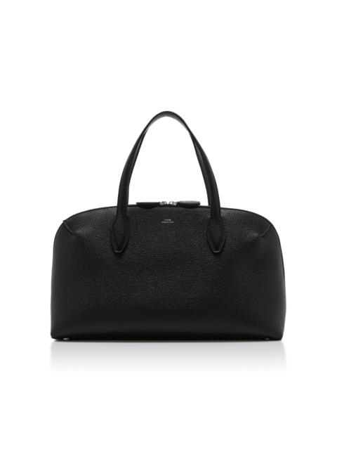 TOTEME Medium Grained Leather Lounge Zip Tote black
