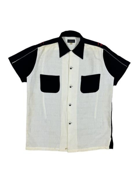 Other Designers Vintage - Vtg🔥Bambino Dry Bones Cotton Linen Bowling Shirt