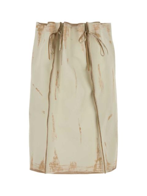 Prada Prada Women Sand Leather Skirt