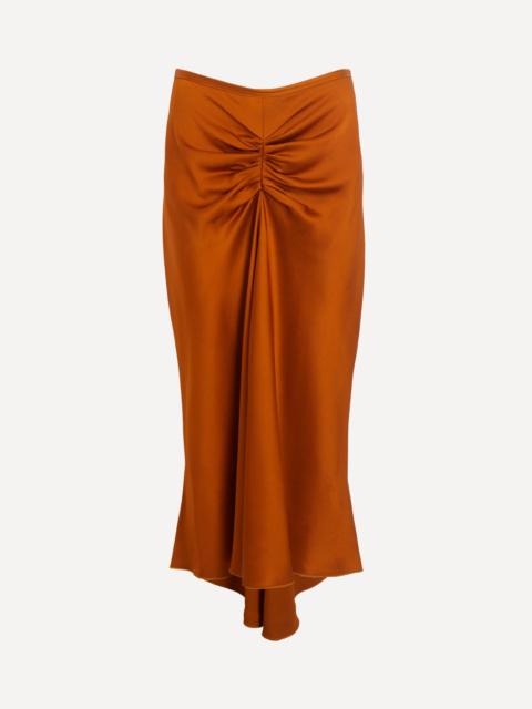 Victoria Beckham Bella Gathered Waist Midi Skirt