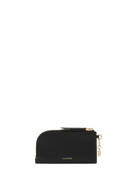 Lanvin Catch By Lanvin Leather Cardholder in Black at Nordstrom