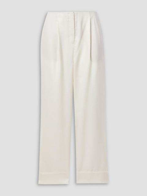 Other Designers The Man's pleated wool-blend twill wide-leg pants