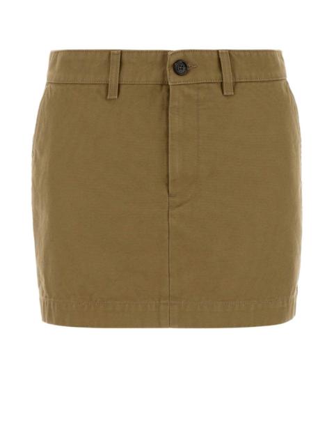 BALENCIAGA Balenciaga Women Khaki Denim Mini Skirt