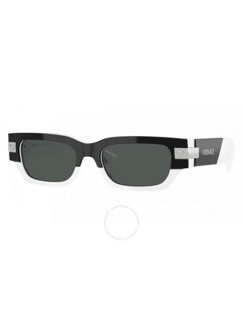 Versace Dark Grey Rectangular Men's Sunglasses VE4465 545987 53