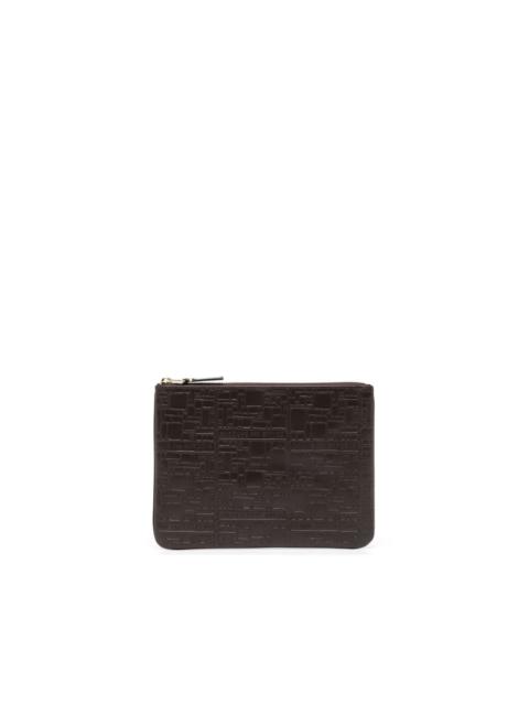 logo-embossed leather wallet