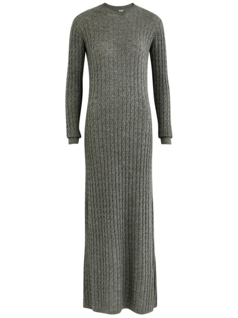 Toteme Cable-knit Wool Maxi Dress