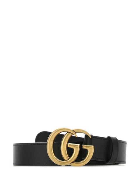 GUCCI Gucci Men Black Leather Belt