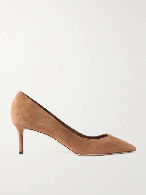 Romy 60 suede pumps Tan