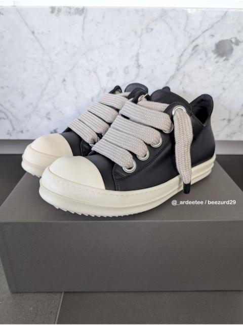 Rick Owens *NEW* LEATHER JUMBOLACE RAMONES LOW SNEAKERS FW25