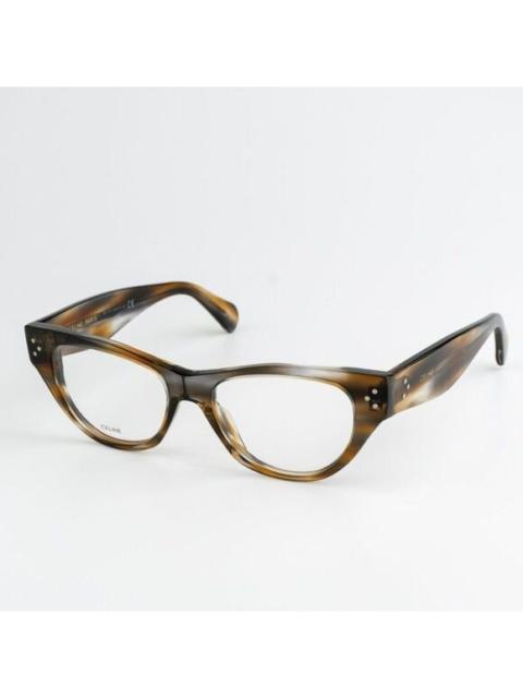 CELINE NEW Celine CL50040I 055 Striped Blue Brown Havana Women Cat Eye Eyeglasses