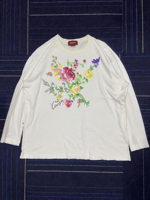 KENZO KENZO floral logos long sleeve shirt