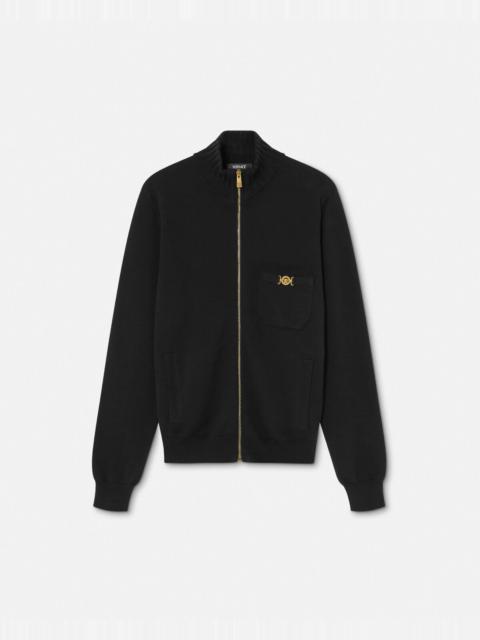 VERSACE Cashmere-Blend Knit Zip Sweater