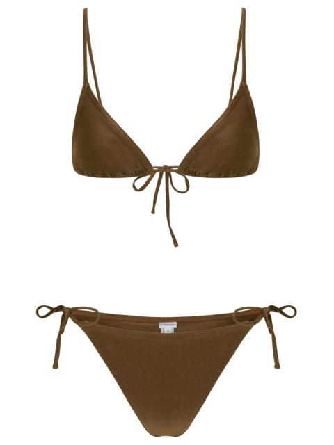 SPRWMN MOCHA TIE BIKINI BOTTOM