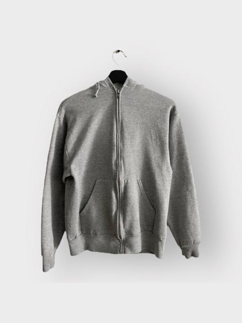 Vintage - STEAL! 1990s Blank Grey Zip Hoodie (M)