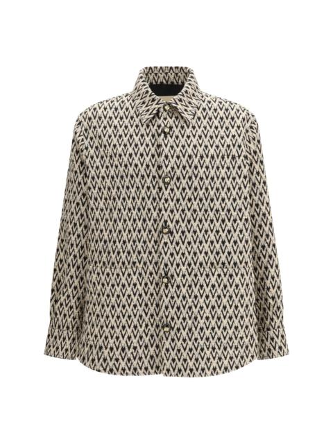 Valentino Valentino Mixed Cotton Jacquard Toute La V Jacket