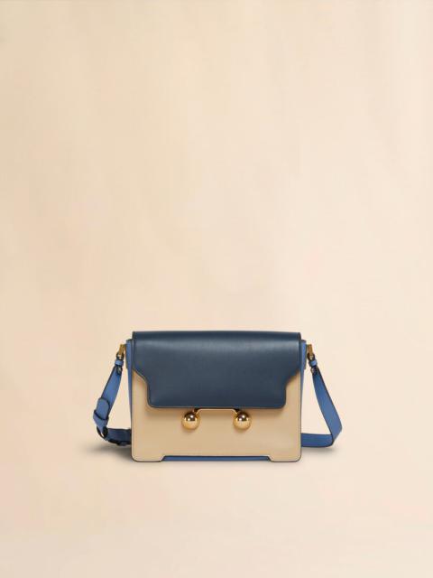 Marni BLUE, BEIGE E LIGHT BLUE LEATHER TRUNKAROO MEDIUM SHOULDER BAG