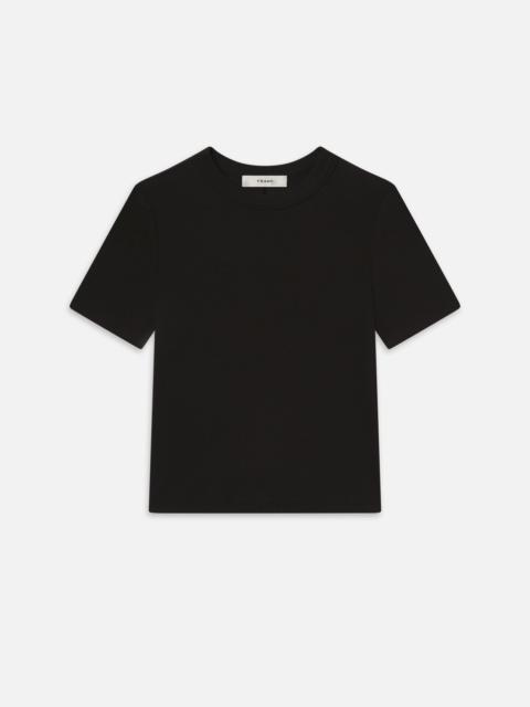 FRAME The Rib Baby Tee in Black