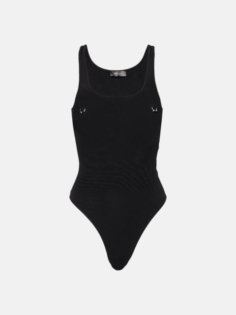MUGLER Pierced cotton bodysuit